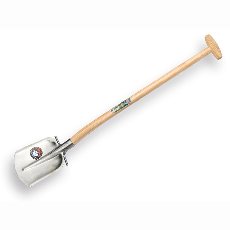 Steekbats ATLAS DIAMANT 1/4 000 gehard, gepolijst, RONDE OPSTAP, met ATLAS schopsteel 110 cm gebogen