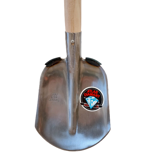 Steekbats RUHR BRILLANT 1/4 000 gepolijst, met GEBOGEN OPSTAP en ATLAS schopsteel 110 cm gebogen - Afbeelding 3