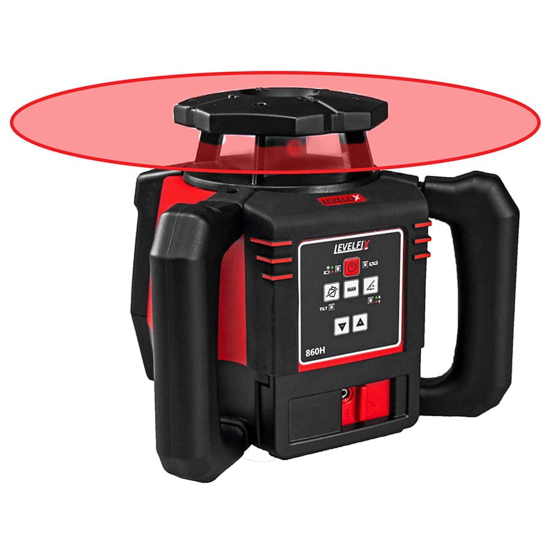 LEVELFIX 860H - Horizontale bouwlaser met rode straal, inclusief statief en baak - Afbeelding 3